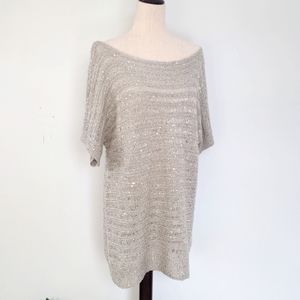Knitted Sequined Sweater Dress
